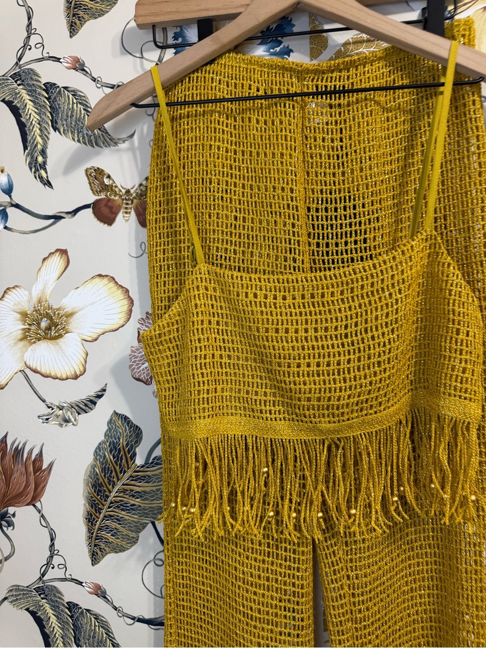 Fashion Nova Nova Luxe  Set Bohemian Dreams Crochet Crop Top & Pants Size S/M - Picture 6 of 13
